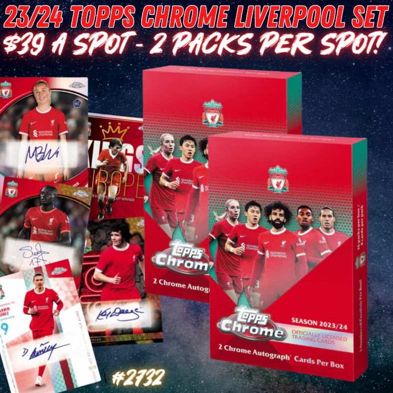 Break 2732 - 23/24 Liverpool Chrome Team Set - Random Packs