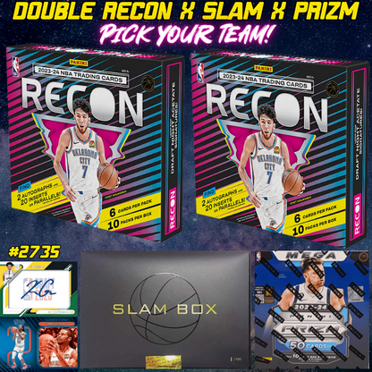 Break 2735 - NBA 23/24 Double Recon x Slam x Prizm 4 Box - Pick Your Team!