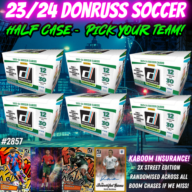 Break 2857 - 23/24 Donruss Soccer Hobby - Half Case - Pick Your Team