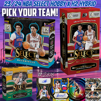 Break 2876 - NBA 23/24 Select Hobby x H2 Hybrid - Pick Your Team!