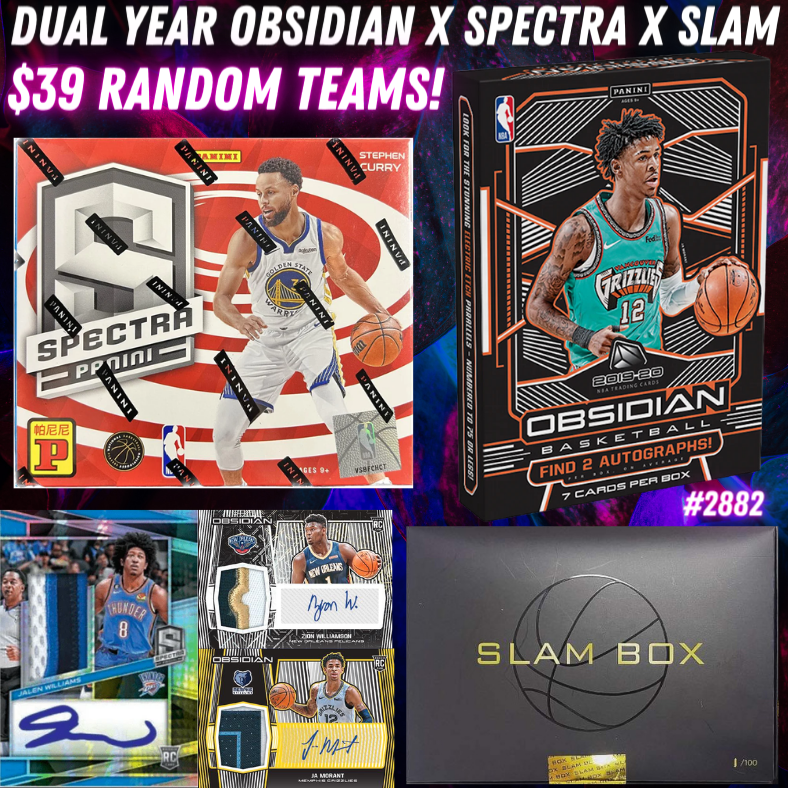 Break 2882 - NBA Dual Year Obsidian Hobby x Slam x Spectra - $39 Random Teams!