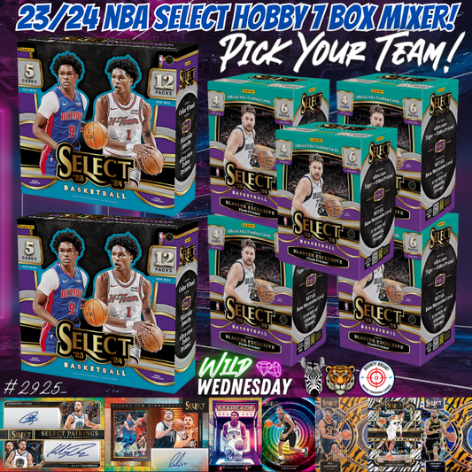 Break 2925 - NBA 23/24 Select Hobby x Blaster 7 Box Animal Hunt - Pick Your Team!
