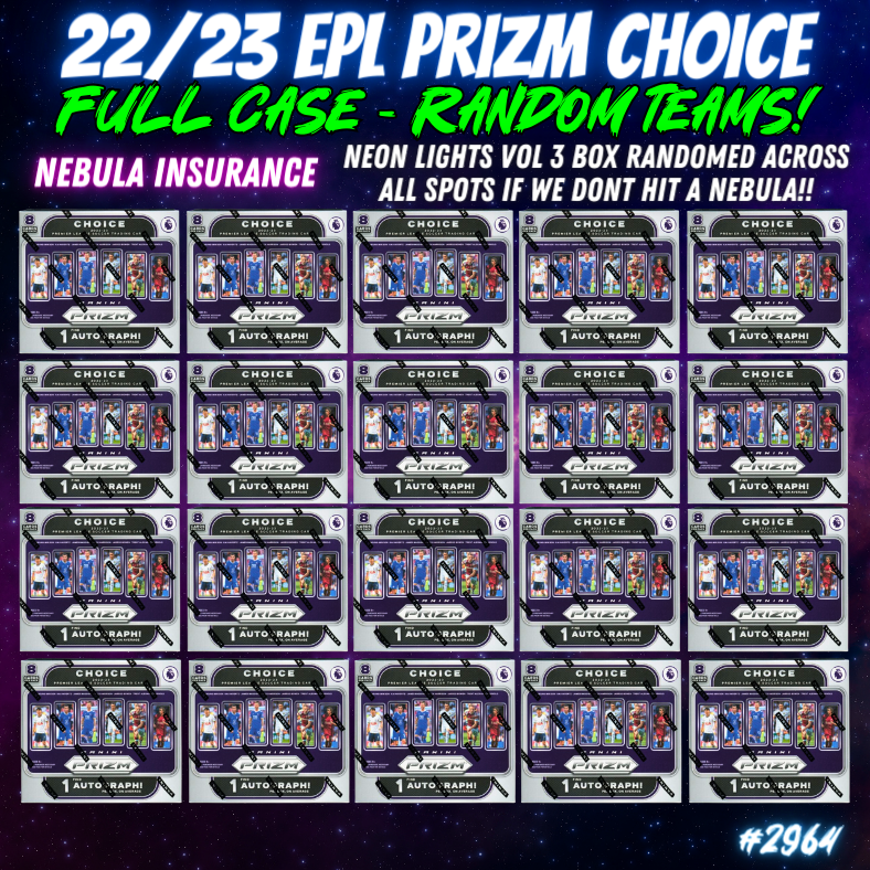 Break 2964 - 22/23 EPL Prizm Choice - FULL CASE - Random Teams!