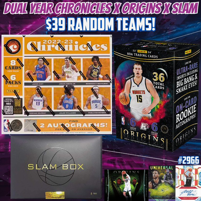 Break 2966 - NBA Dual Year Chronicles x Origins x Slam 3 Box - $39 Random Teams!