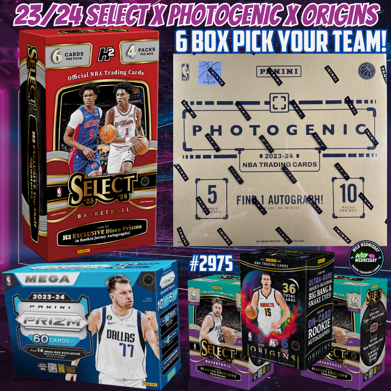 Break 2975 - NBA 23/24 Photogenic x Select 6 Box Slammer - Pick Your Team!