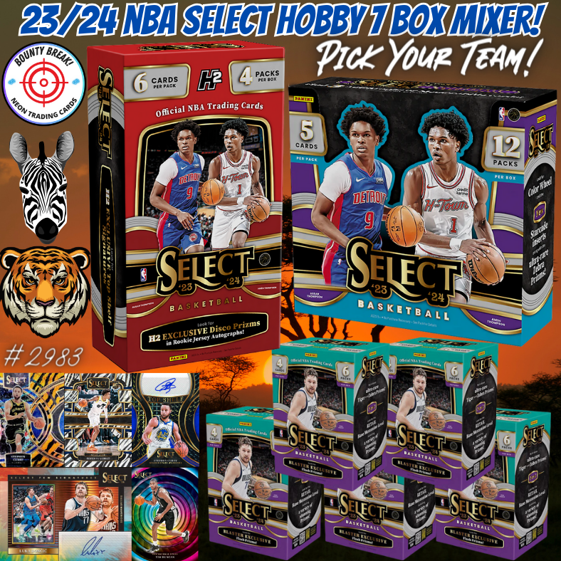 Break 2983 - NBA 23/24 Select Hobby x H2 Hybrid 7 Box - Pick Your Team!