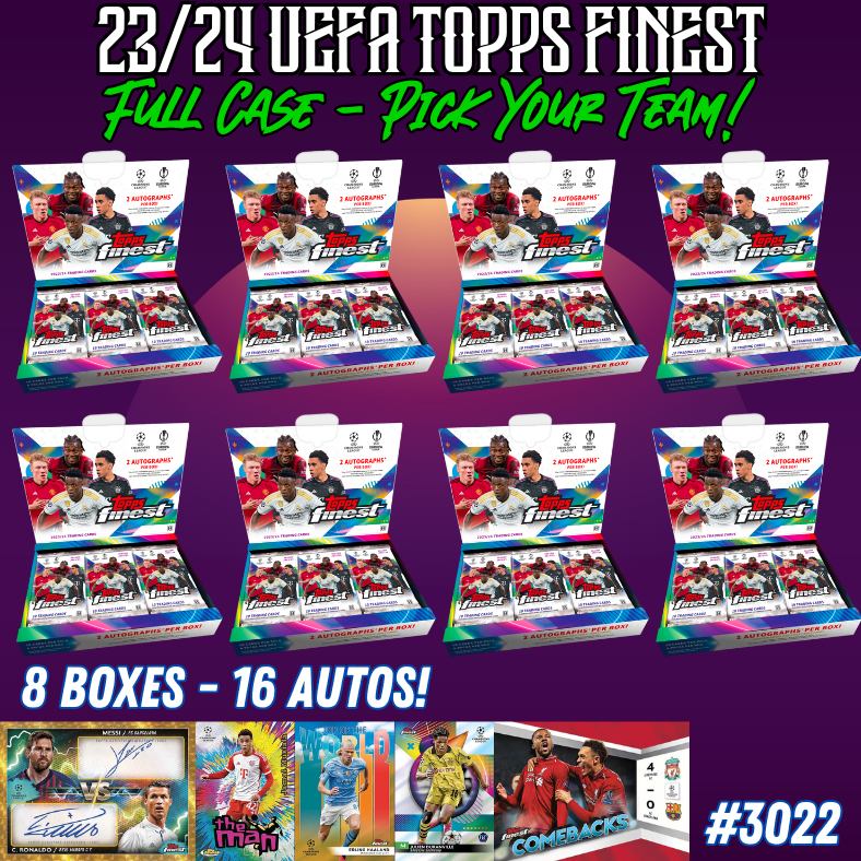 Break 3022 - 23/24 Topps UEFA Club Comp Finest - FULL CASE - Pick Your Team!