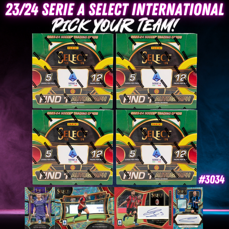 Break 3034 - 23/24 Select Serie A International - 4 Box - Pick Your Team!