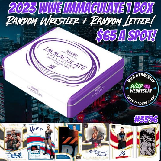 Break 3396 - 2023 WWE Immaculate Hobby - $65 Random Wrestler & Random Letter!