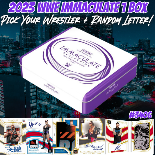 Break 3406 - 2023 WWE Immaculate 1 Box - Pick Your Wrestler + Random Letter!