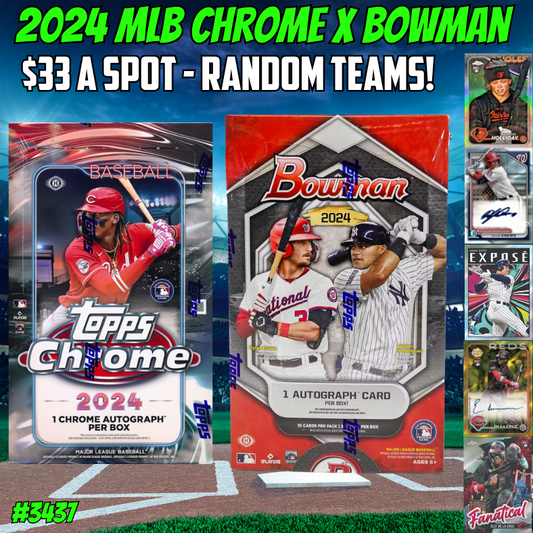 Break 3437 - 2024 MLB Bowman x Chrome Hobby - Random Teams!