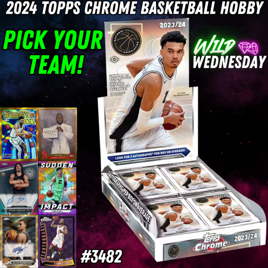 Break 3482 - 2024 Topps Chrome Basketball - Pick Your Team/Player!