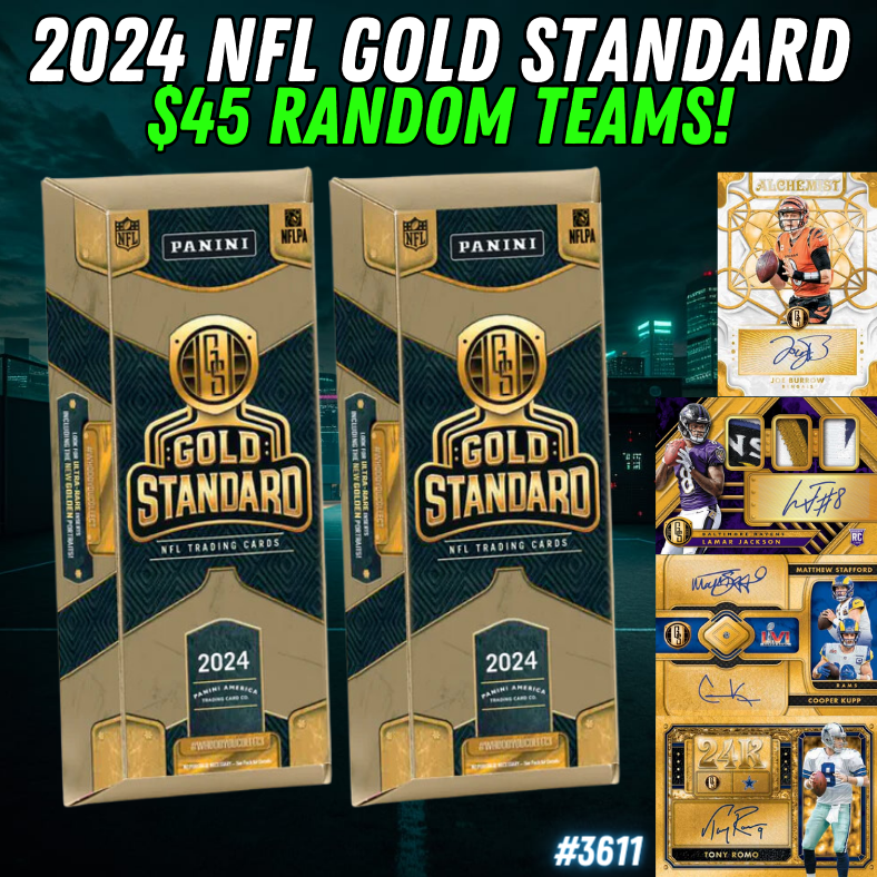 Break 3611 2024 NFL Panini Gold Standard Hobby 2 Box Random Team