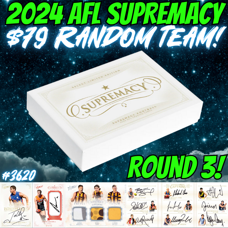 Break 3620 - 2024 AFL Supremacy Single Box - $79 Random Teams - Round 3