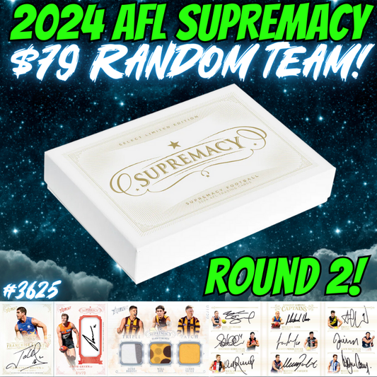 Break 3625 - 2024 AFL Supremacy Single Box - $79 Random Teams - Round 2