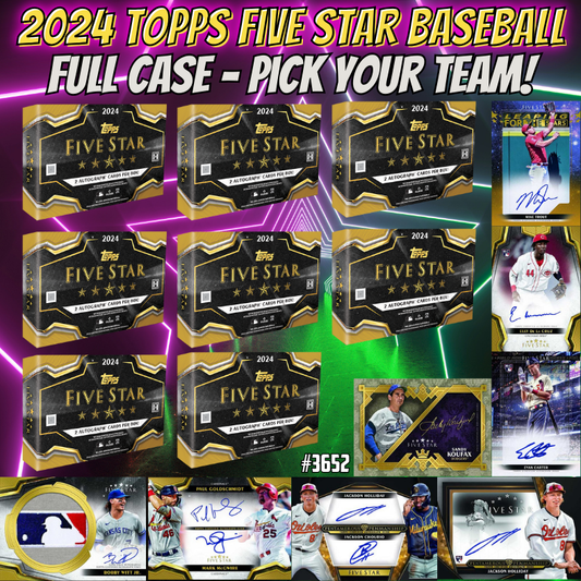 Break 3652 - 2024 Topps Five Star Baseball - FULL CASE - Pick Your Team!