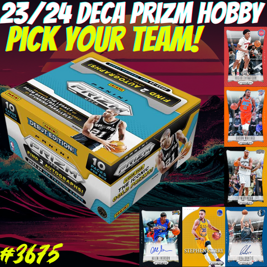 Break 3675 - NBA 23/24 Deca Prizm Hobby - Pick Your Team!