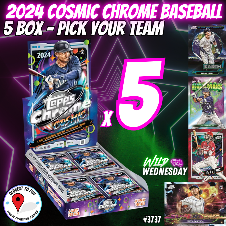 Break 3737 - 2024 Topps Cosmic Chrome Baseball 5 Box - Pick Your Team!