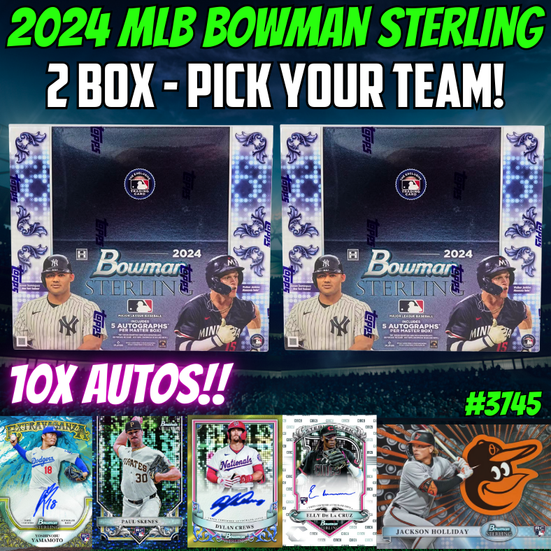 Break 3745 - 2024 Bowman Sterling Hobby - 2 Box - Pick Your Team!