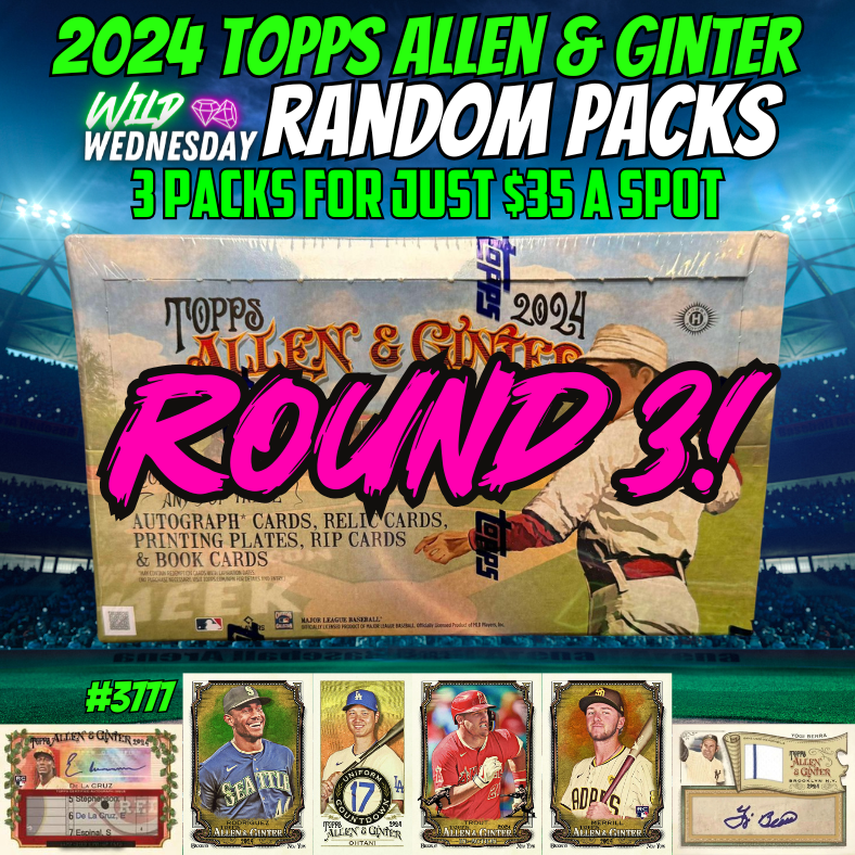 Break 3777 - 2024 Topps Allen & Ginter Hobby - Release Day Random Packs - 8 Spots Only ROUND 3!