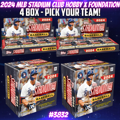 Break 3832 - 2024 MLB Stadium Club Hobby x Foundations 4 Box - Pick Your Team!