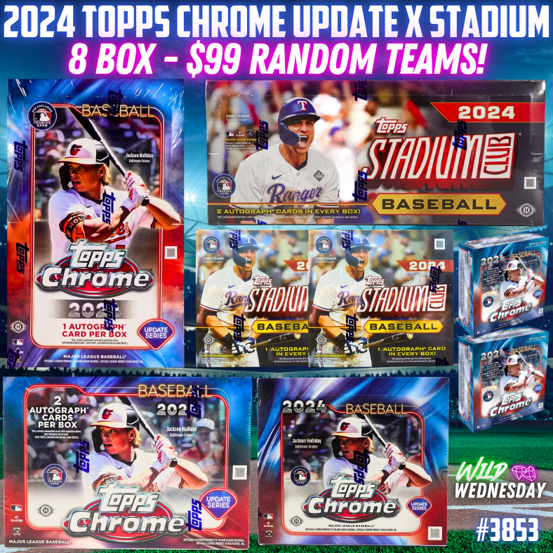 Break 3853 - 2024 MLB Chrome Update x Stadium Club - 8 Box Mixer - $99 Random Teams!