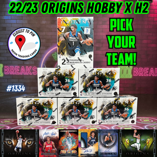 Break 1334 - NBA 22/23 Origins Hobby x H2 6 Box - Pick Your Team!