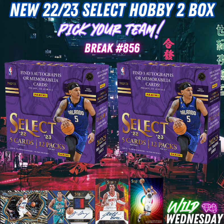 Break 856 - NBA 22/23 Select Hobby 2 Box - Pick Your Team!