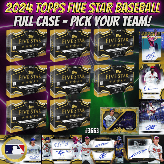 Break 3663 - 2024 Topps Five Star Baseball - FULL CASE - Pick Your Team!