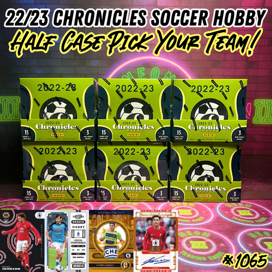 Break 1065 - 22/23 Chronicles Soccer Hobby Half Case Pick Your Player / Team