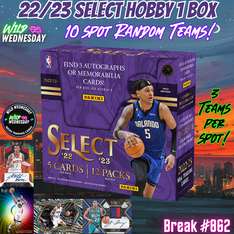 Break 862 - NBA 22/23 Select Hobby - 10 Spot Random Teams!