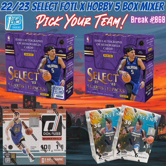 Break 868 - NBA 22/23 Select FOTL x Hobby 5 Box Mixer - Pick Your Team!