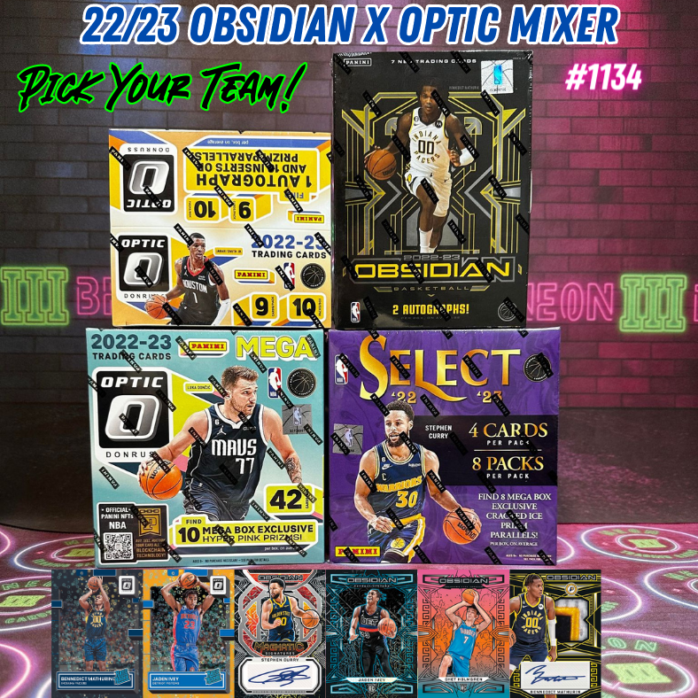 Break 1134 - NBA 22/23 Obsidian x Optic Fast Break 4 Box - Pick Your Team!