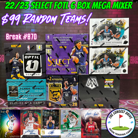 Break 870 - NBA 22/23 Select FOTL 6 Box Mega Mixer - $99 Random Teams!