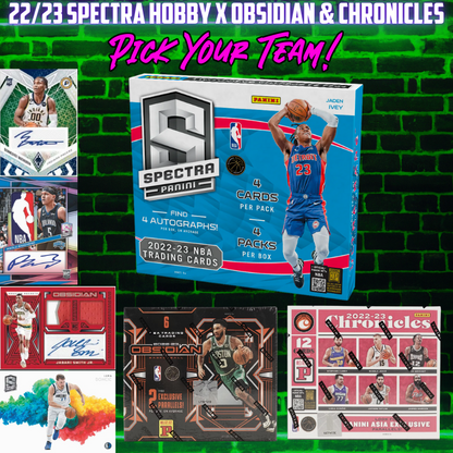 Break 1538 - NBA 22/23 Spectra x Obsidian & Chronicles 3 Box - Pick Your Team!