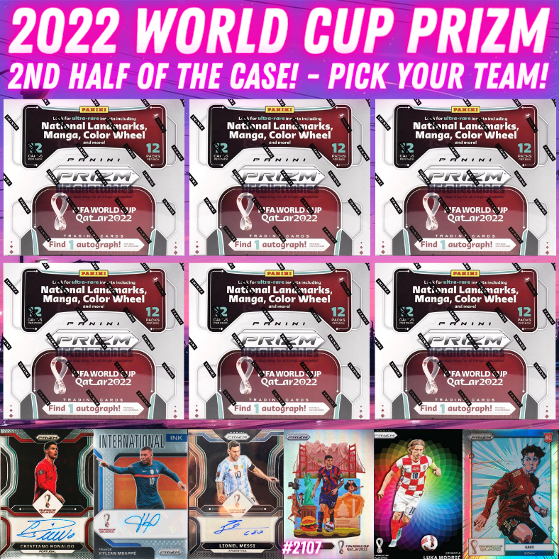 Break 2117 - 2022 Panini World Cup Prizm HOBBY - Half Case - Pick Your Team!