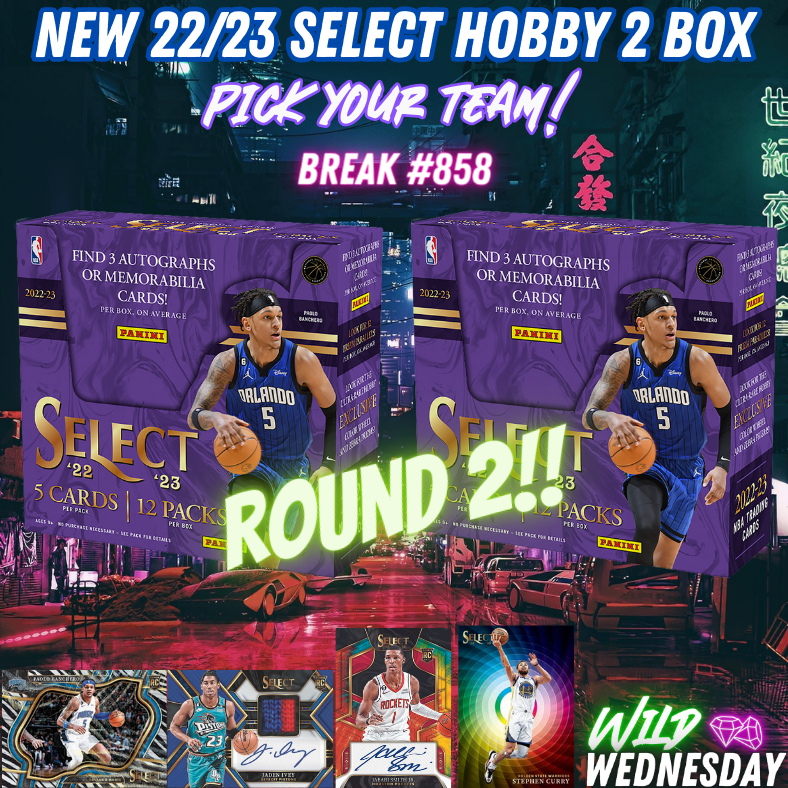 Break 858 - NBA 22/23 Select Hobby 2 Box - Pick Your Team! ROUND 2