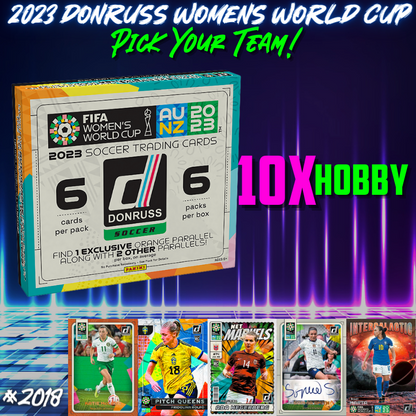 Break 2018 - 2023 Donruss Women's World Cup Hobby - Half Case - 10 Boxes - Pick Your Team!