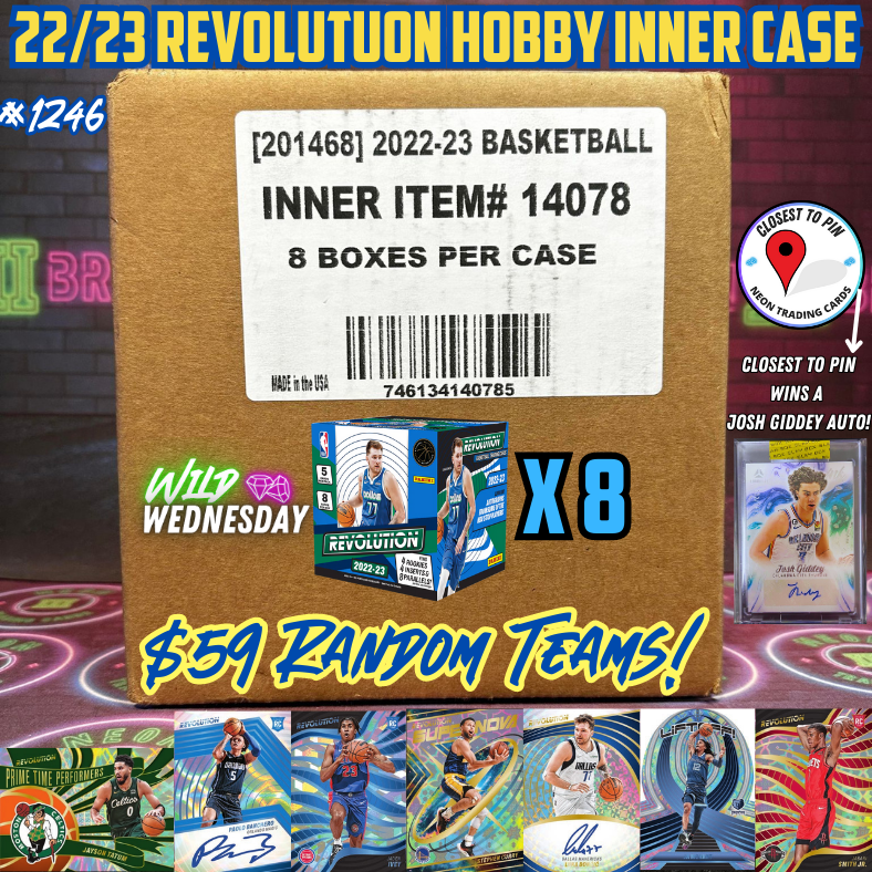 Break 1246 - NBA 22/23 Revolution Hobby 8 Box Inner Case - $59 Random Teams!