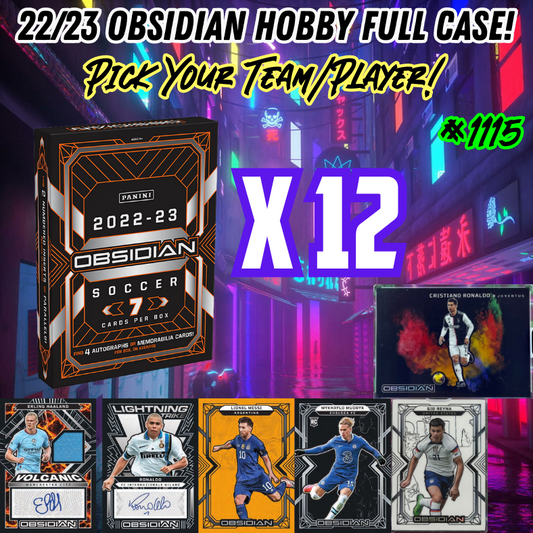 Break 1115 - 22/23 Obsidian Soccer Hobby FULL CASE - Pick Your Team/Player!