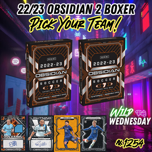 Break 1254 - 22/23 Obsidian Soccer Hobby 2 Box - Pick Your Team!