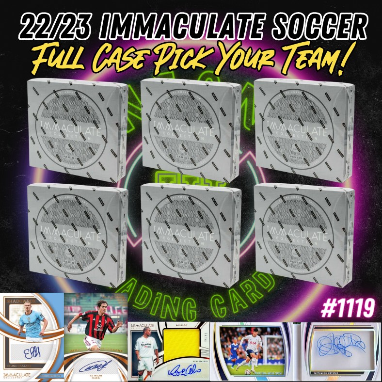 Break 1119 - 22/23 Immaculate Collection Soccer - FULL CASE  - 6 Boxes - Pick Your Player / Team