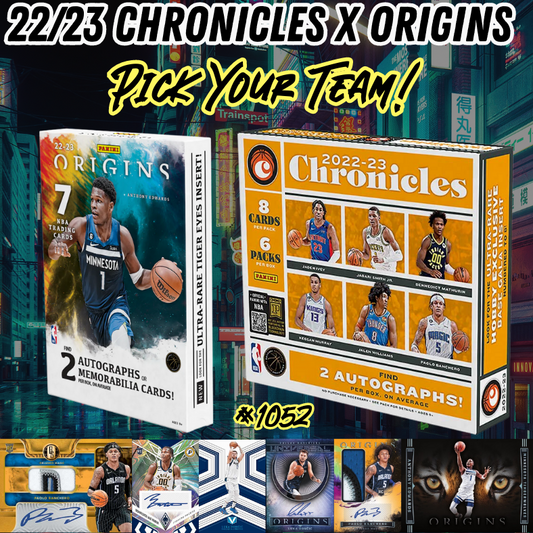 Break 1052 - NBA 22/23 Origins Hobby x Chronicles Hobby 2 Box - Pick Your Team!