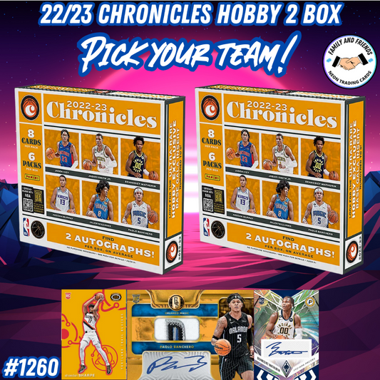 Break 1260 - NBA 22/23 Chronicles Hobby 2 Box - Pick Your Team!