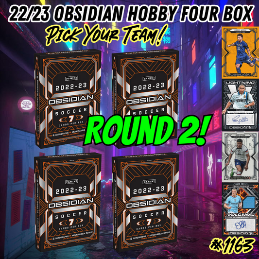 Break 1163 - 22/23 Obsidian Soccer - 4 Boxes - Pick Your Team Round 2!