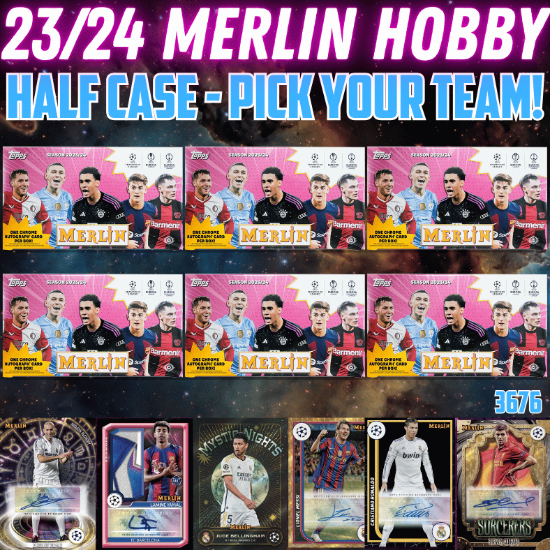 Break 3676- 23/24 UCC Merlin Hobby Half Case - Pick Your Team/Player!