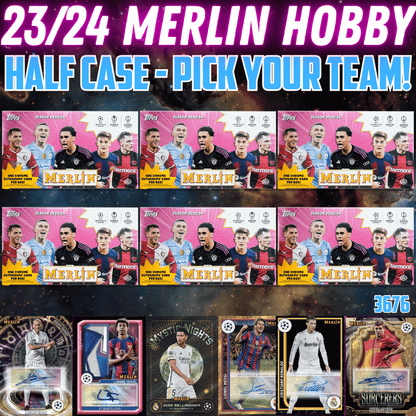 Break 3676- 23/24 UCC Merlin Hobby Half Case - Pick Your Team/Player!