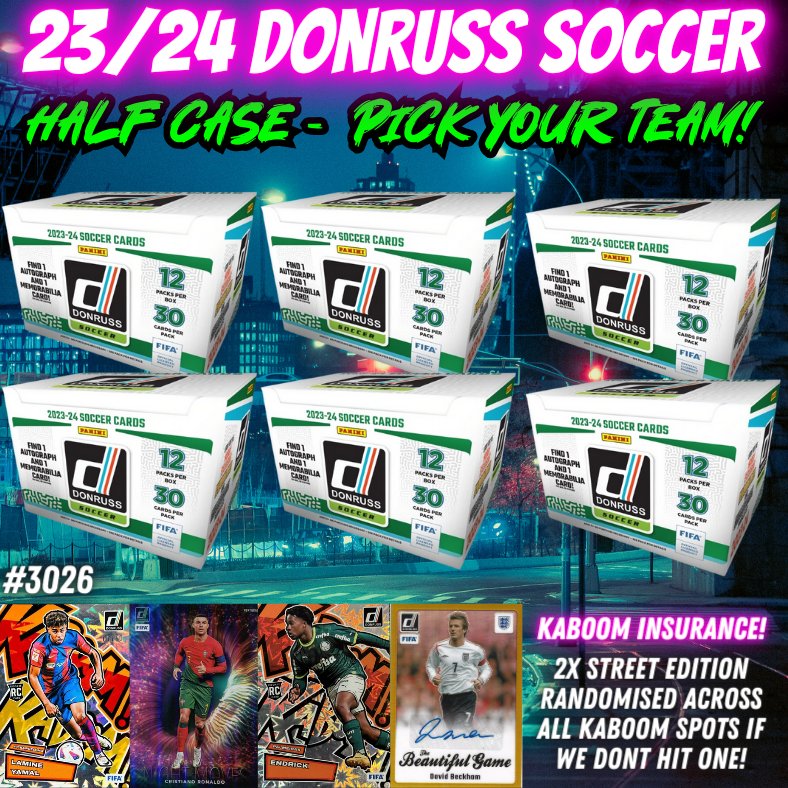 Break 3026 - 23/24 Donruss Soccer Hobby - Half Case - Pick Your Team!