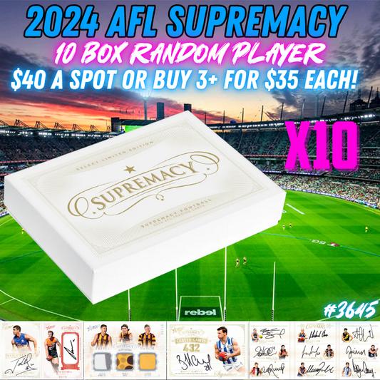 Break 3645 - AFL GRAND FINAL DAY SPECTACULAR - 2024 Select AFL Supremacy - 10 Box - Random Player!