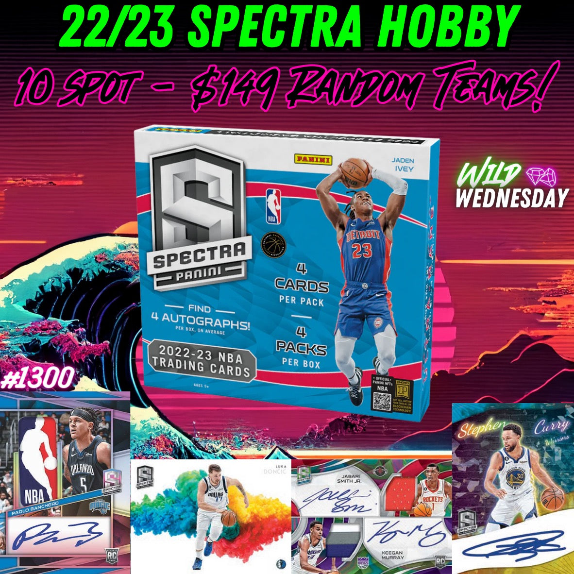 Break 1300 - NBA 22/23 Spectra Hobby 10 Spot - $149 Random Teams!